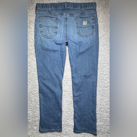 Carhartt Jeans Mens 38 x 32 Relaxed Fit Light Wash Work Utility BD2804-M Rugged - Picture 4 of 4